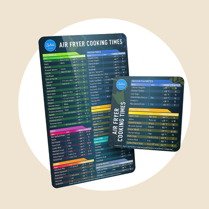 Air Fryer Magnetic Cheat Sheet Ecomm Via Amazon.com