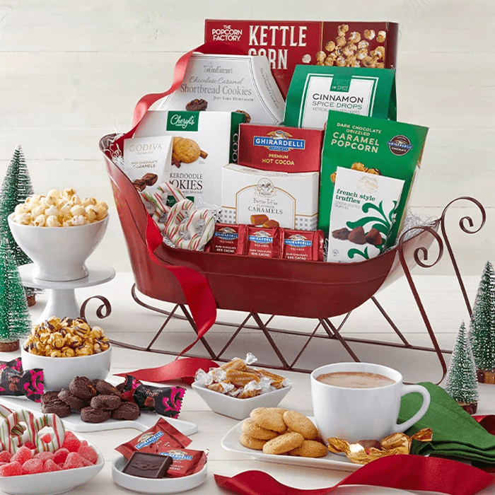 Holiday Sleigh Sweet Delivery Ecomm Via 1800baskets.com