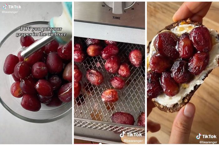 Airfryer Grapes via Bearenger Tiktok