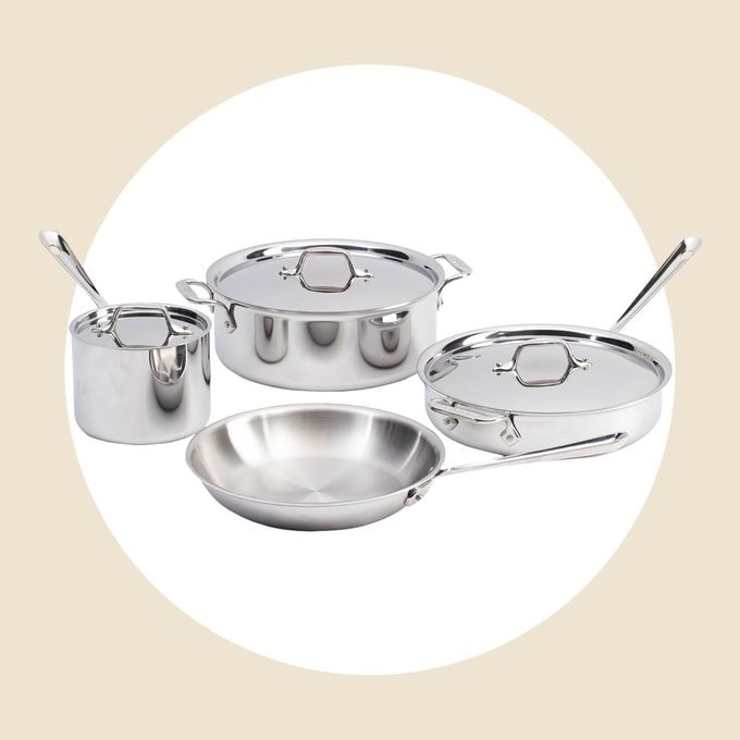 All Clad 7pc Stainless Steel Triply Cookware Set Slightly Blemished