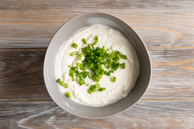 cheese with green onion