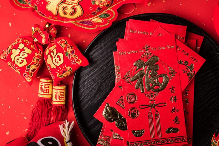 Chinese New Year and Spring Festival red envelopes