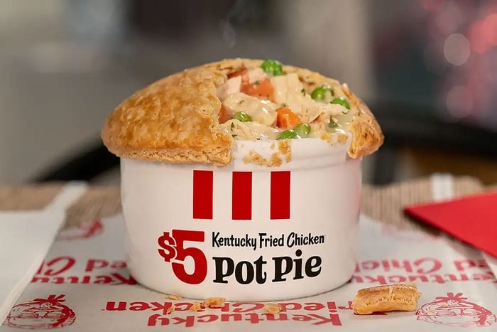 Kfc Pot Pies For Five Dollars on a KFC wrapper