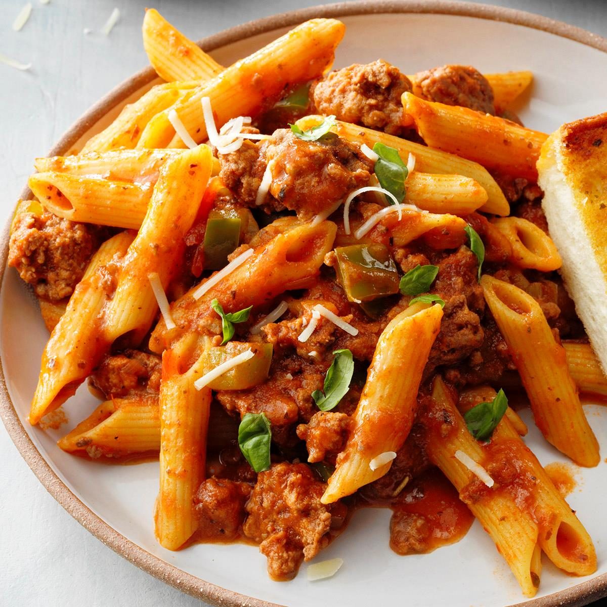 Pressure-Cooker Penne with Meat Sauce