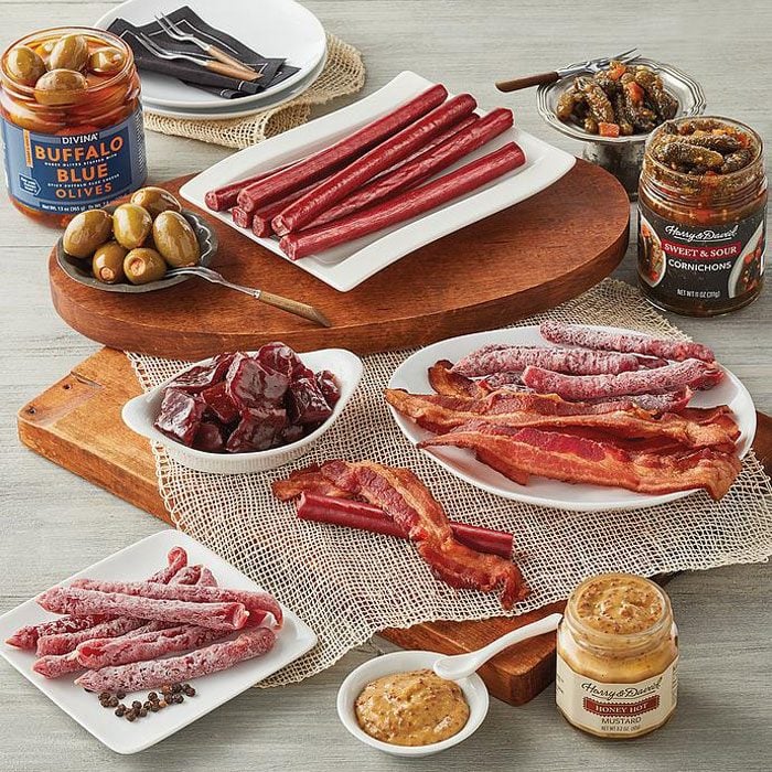 Meat basket items on a table