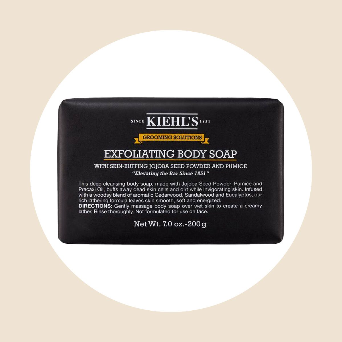 Kiehls Men Body Cleanser Grooming Solutions Exfoliating Body Soap 200g 000 3605971562044 Front