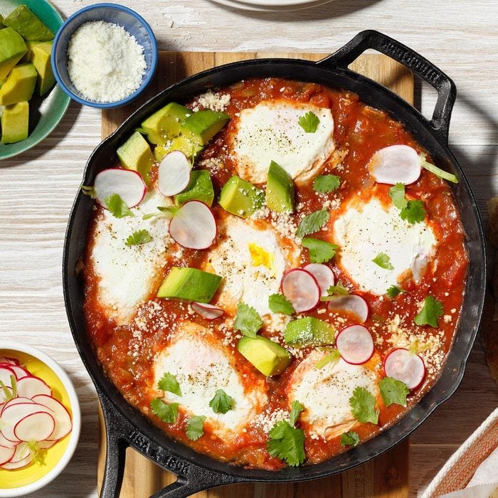 Salsa Shakshuka with Avocados