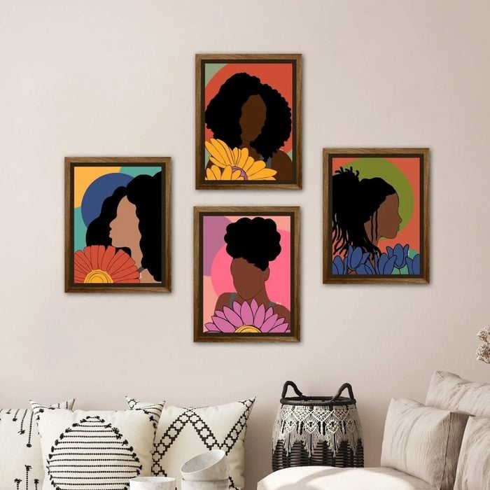 Colorful Black Woman Print Set Of 4 Ecomm Via Etsy.com