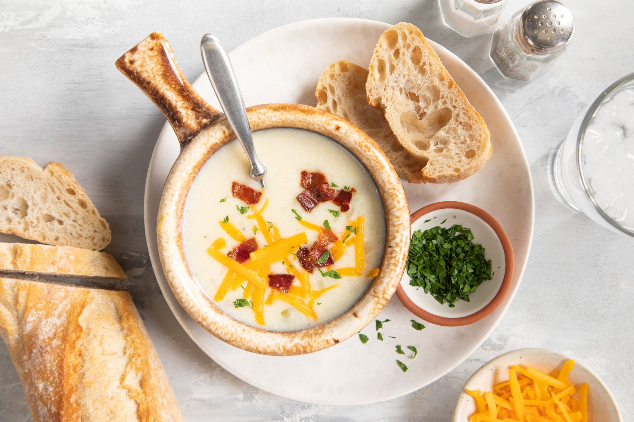 Old-Fashioned Potato Soup with Bacon and Cheese | Taste of Home
