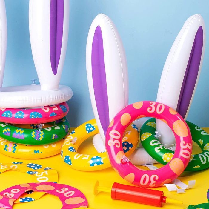 Inflatable Bunny Rabbit Ears Ring Toss Game