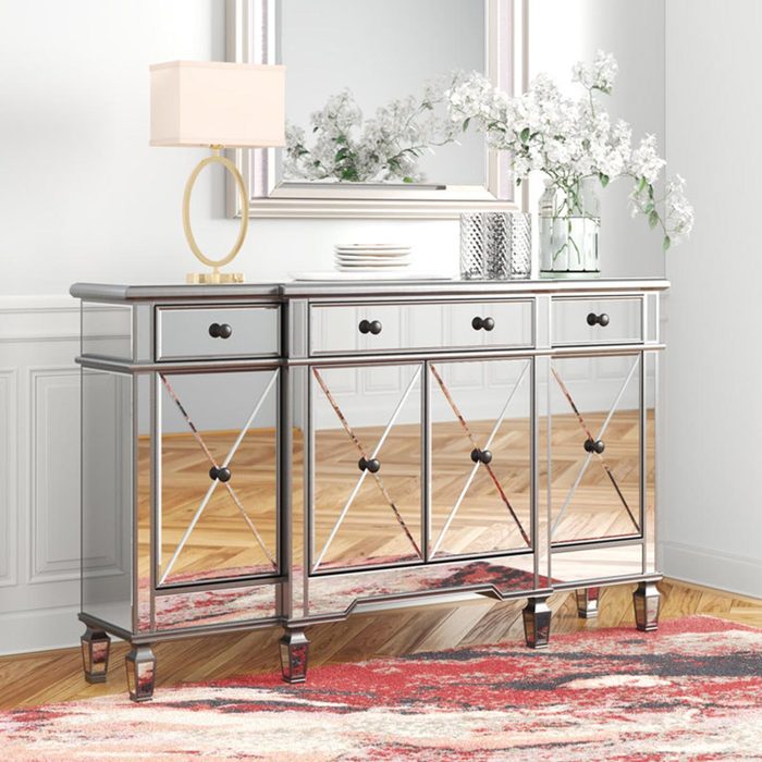 Mirrored Buffet Table