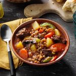 Pressure-Cooker Beef and Farro Stew