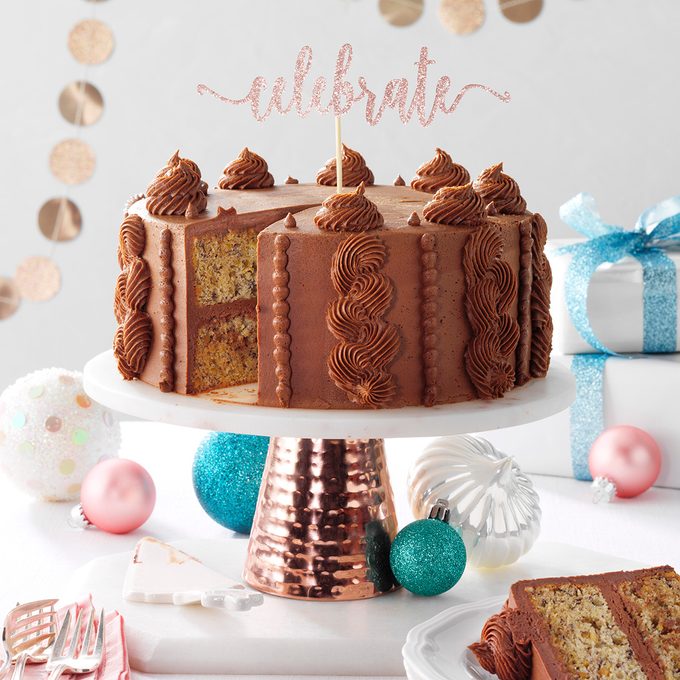 Tohx Chocolate Cake With Celebration Decorations
