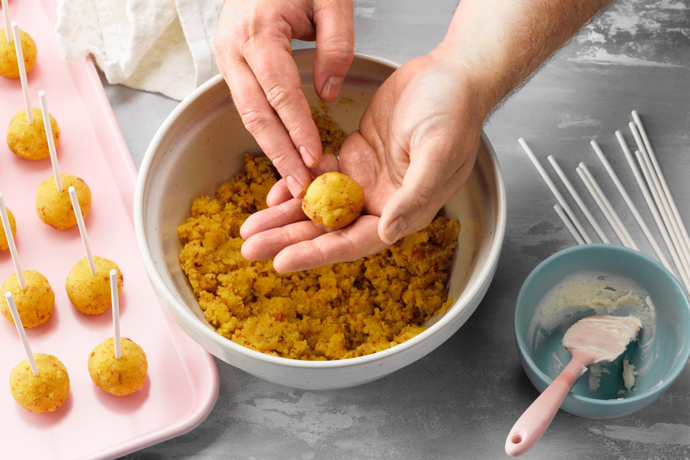 making cake balls