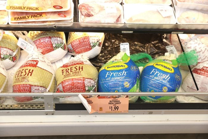 Thanksgiving turkeys for sale at Long Island Supermarket
