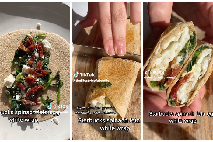 Starbucks Copy Cat Spinach Feta Egg White Wrap Recipe Via @TheLifestyleOfAFoodie TikTok