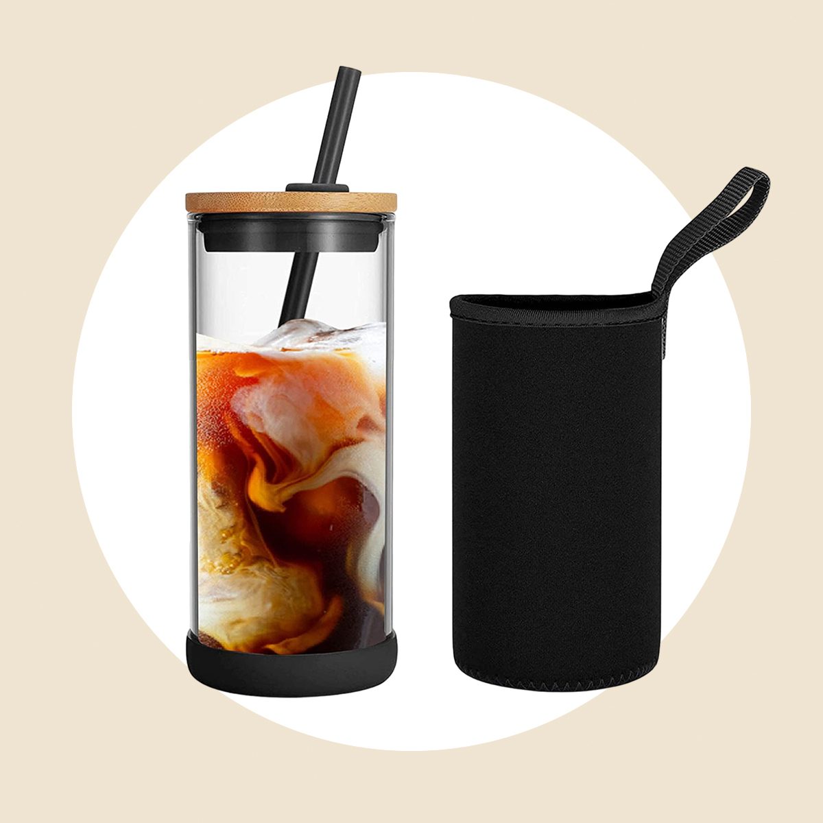 SoHo Iced Coffee Cup with Lid and Straw ICED COFFEE ADDICT