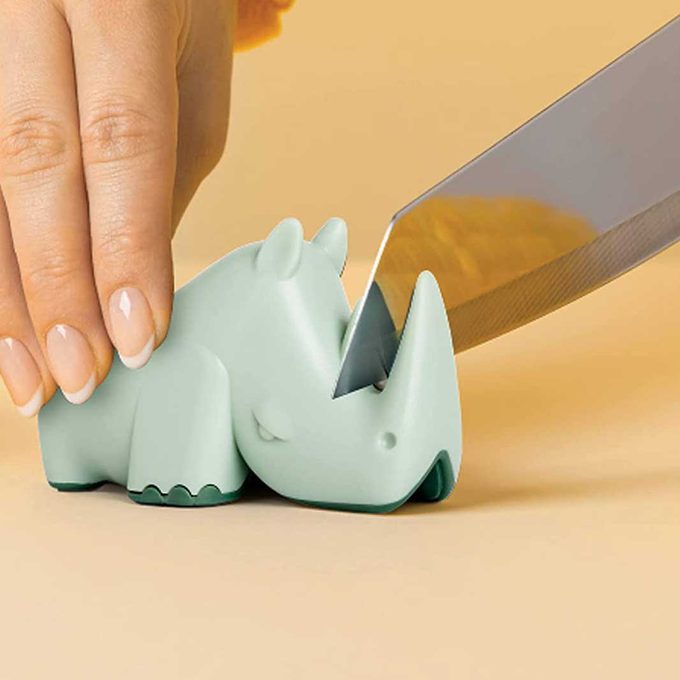 Blade Knife Sharpener  This Rhino-Shaped Sharpening Stone is 23% Off