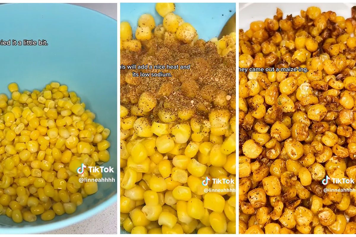 Air Fryer Spicy Crunchy Corn Snack Via @LinneAhhhh TikTok