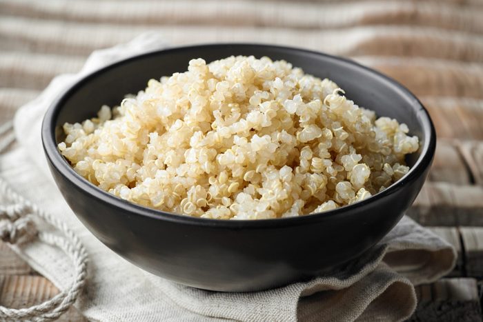 Bowl of boiled quinoa