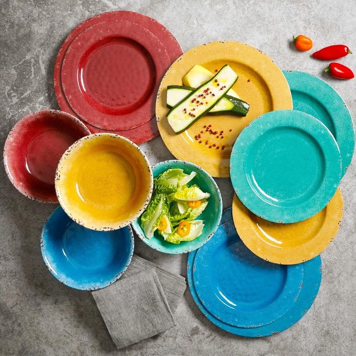 Multicolored Outdoor Dinnerware Set