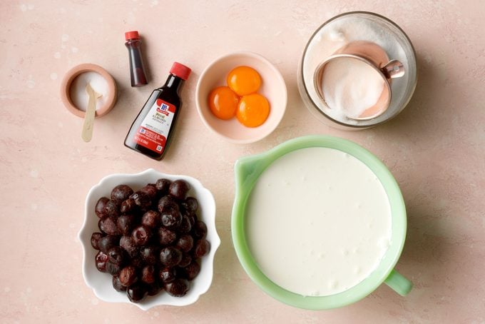 ingredients for cherry ice cream