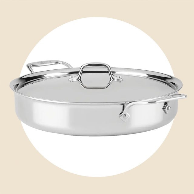 All Clad D3 Stainless 3 Ply Bonded Cookware Mother Of All Pans With Lid 6 Quart