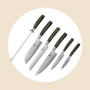 Hexclad Essential Japanese Damascus Steel Knife Set Via Hexclad.com Ecomm