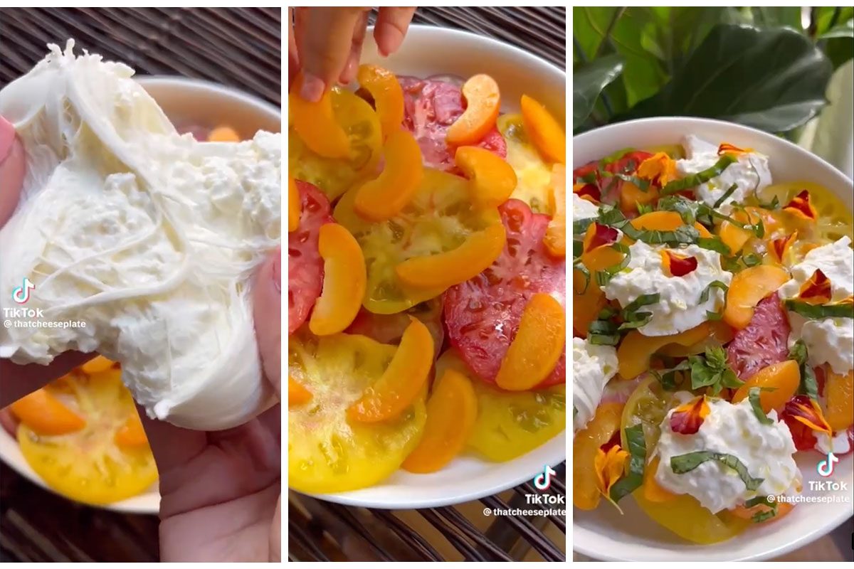 Burrata Bowl Viral Recipe Via ThatCheesePlate TikTok
