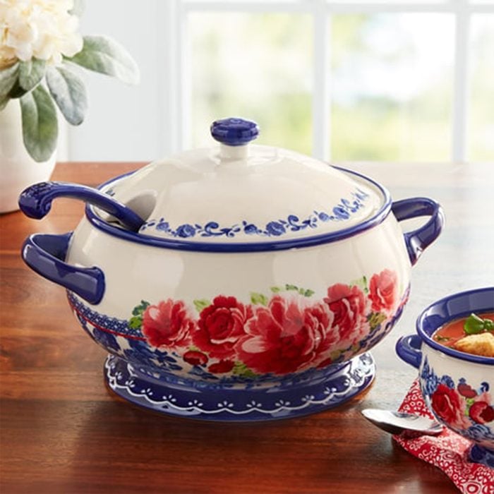 Frontier Rose Soup Tureen With Ladle