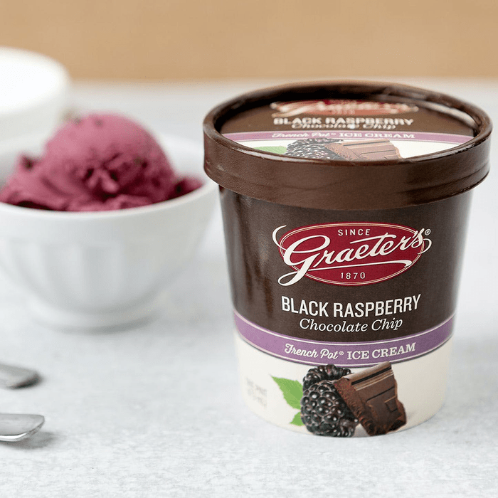 Graeters Black Raspberry Chocolate Chip Ice Cream
