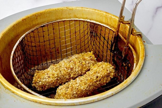Mozzarella Sticks in a fry basket