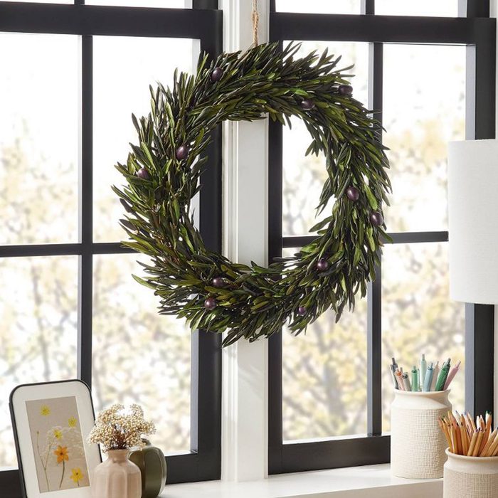 20 Inch Preserved Olive Wreath