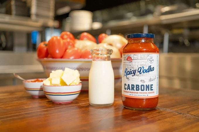 Carbone Spicy Vodka Sauce And Ingredients Courtesy Carbone Fine Food