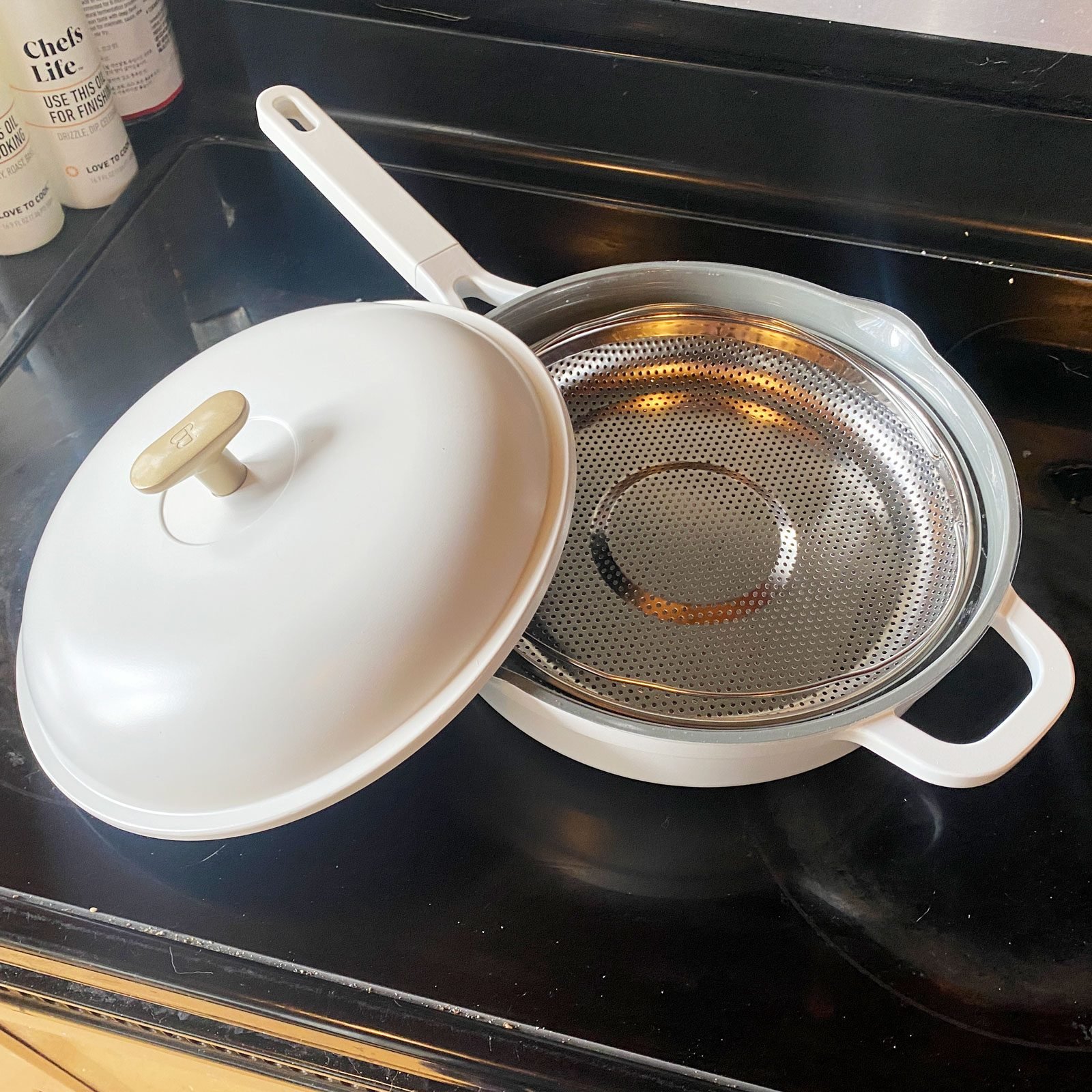 Beautiful All-in-One 4 QT Hero Pan with Steam Insert, 3 Pc Set
