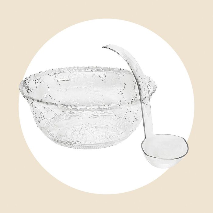 Plastic Punch Bowl With Ladle