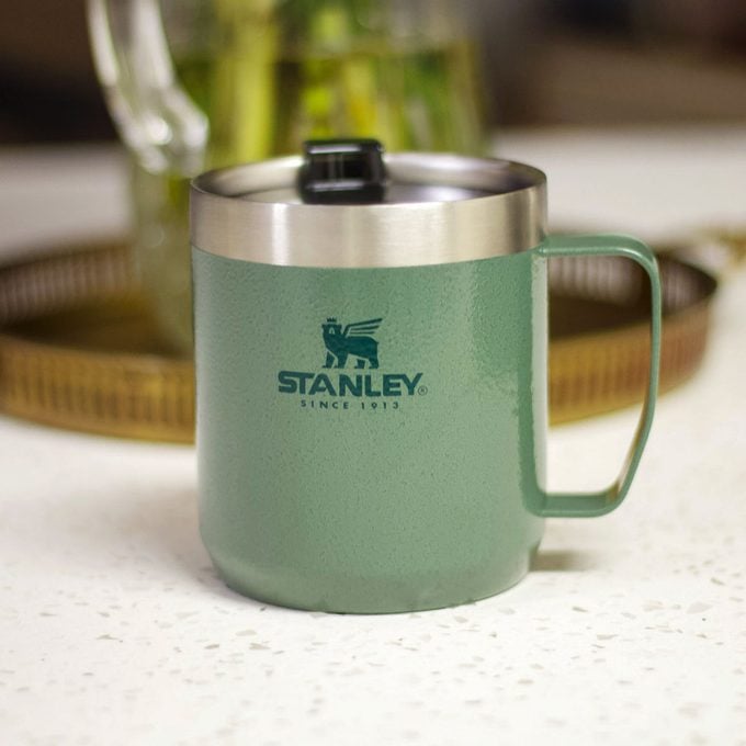 Stanley Tumbler Cup on Marble Surface
