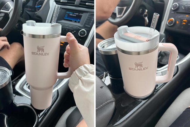Stanley Quencher Tumbler in the car