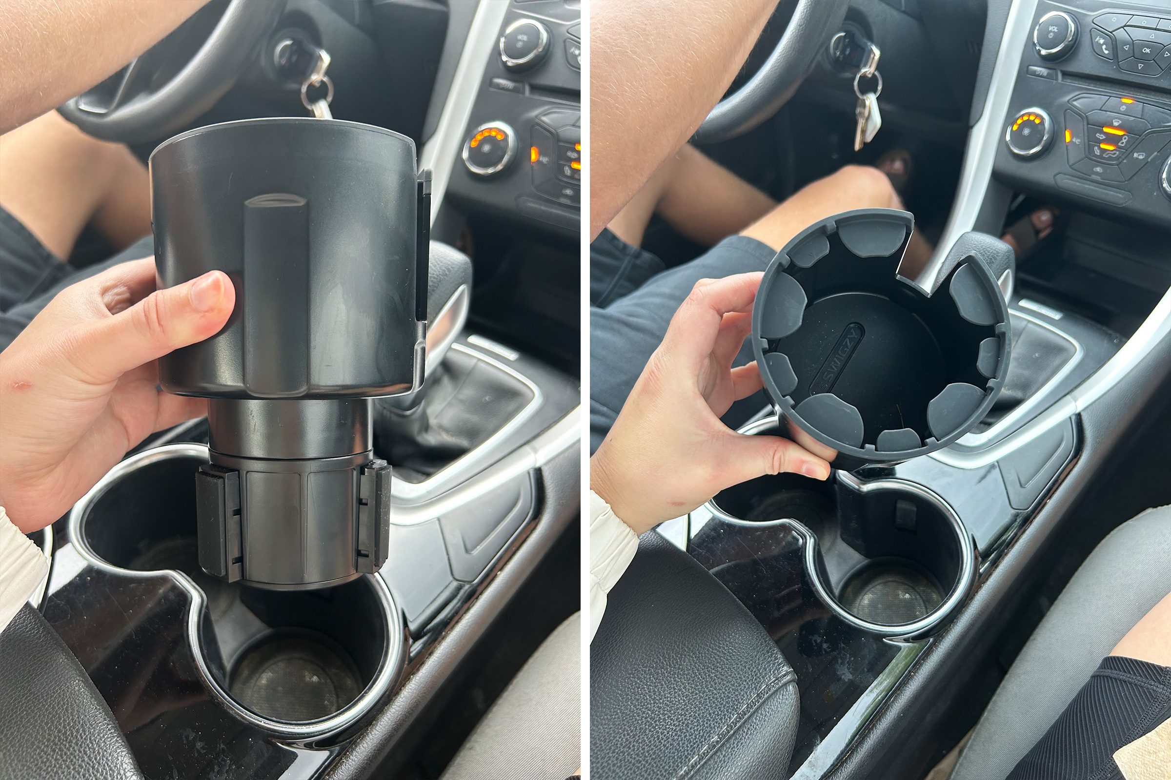 This Car Cup Holder Expander Makes Roadtrips So Much Better
