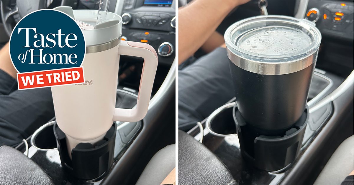 This Car Cup Holder Expander Makes Roadtrips So Much Better