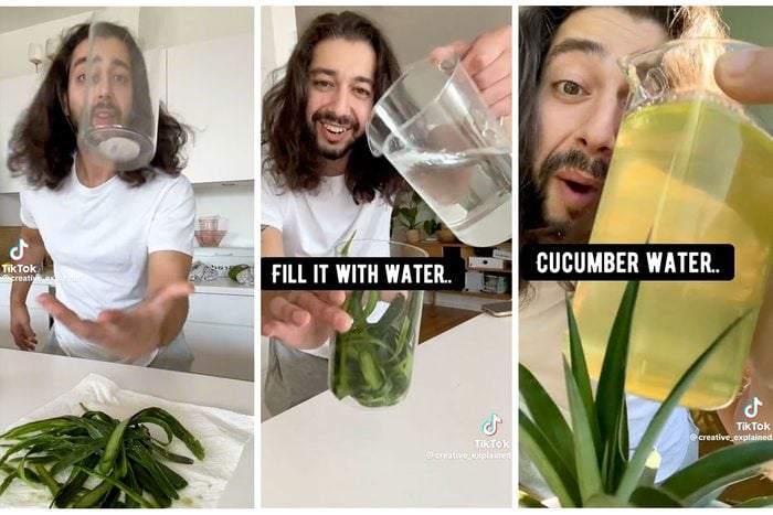 Cucumber Peel Water Nutrient Hack Via Creative_Explained TikTok