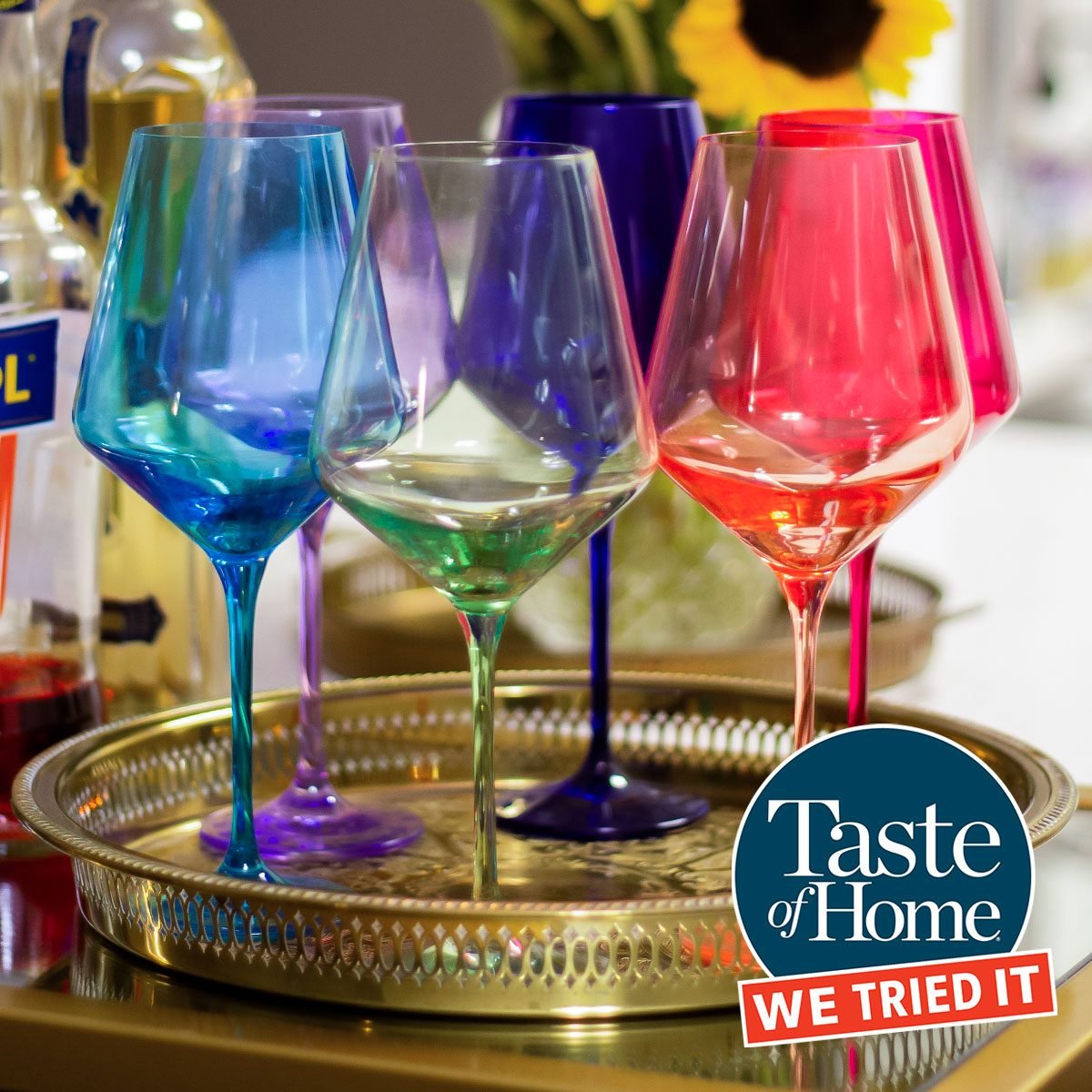 Estelle Colored Wine Stemware - Set of 6 {Red} – Estelle Colored Glass