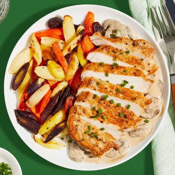 Green Chef Meal Kit Pork Chops With Truffle Sauce