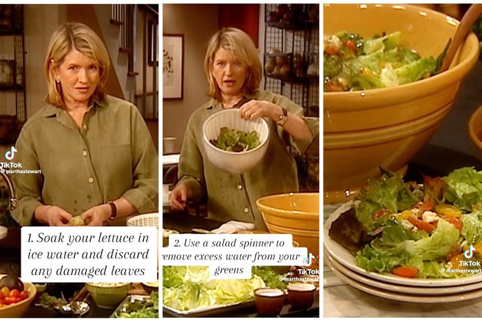 Martha Stewart Restaurant Quality Salad At Home Hacks Via MarthaStewart TikTok