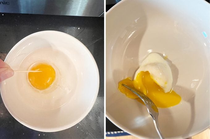 Tiktok Poached Eggs Method 1 before and after