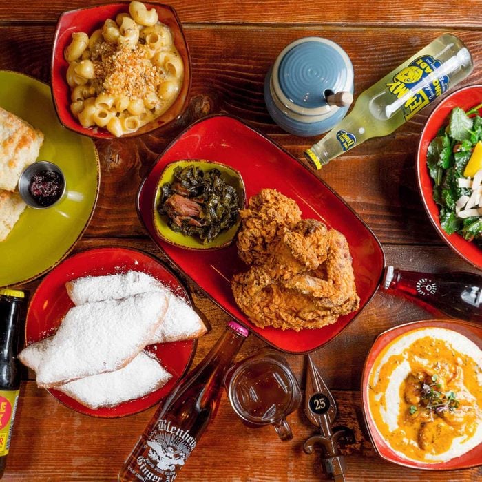 Spread of soul food from Luellas Southern Kitchen