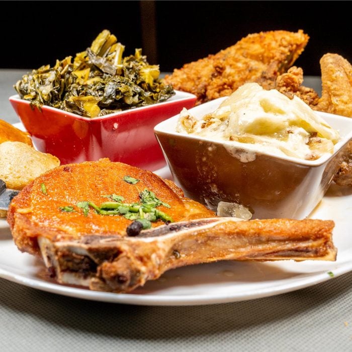 A plate of soul food from Zanzibar Soul Fusion