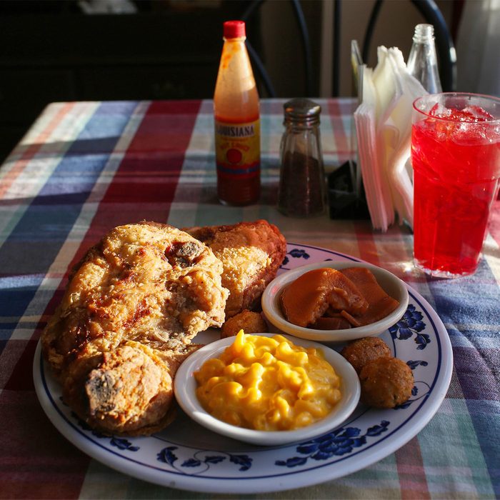 A plate of fried chicken from Cora Fayes Home Cookn And Soul Food