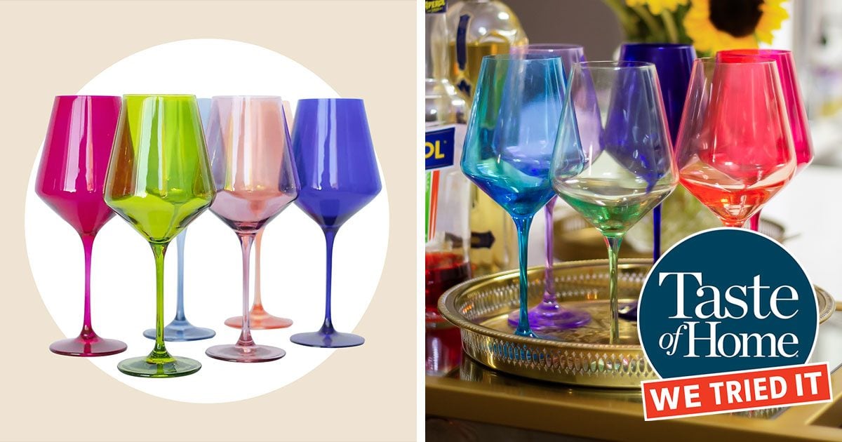 Estelle Colored Glass Estelle Colored 6-Piece Martini Glass Set Mixed
