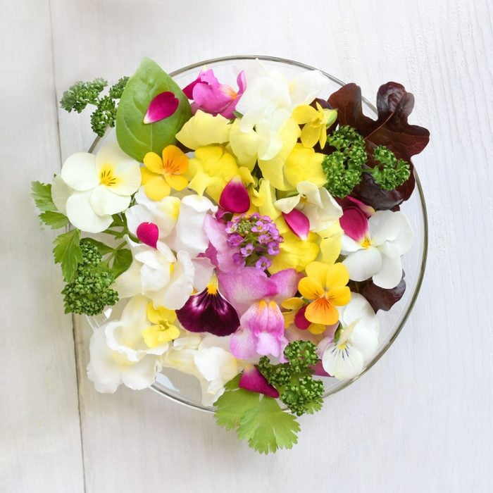 edible flower salad